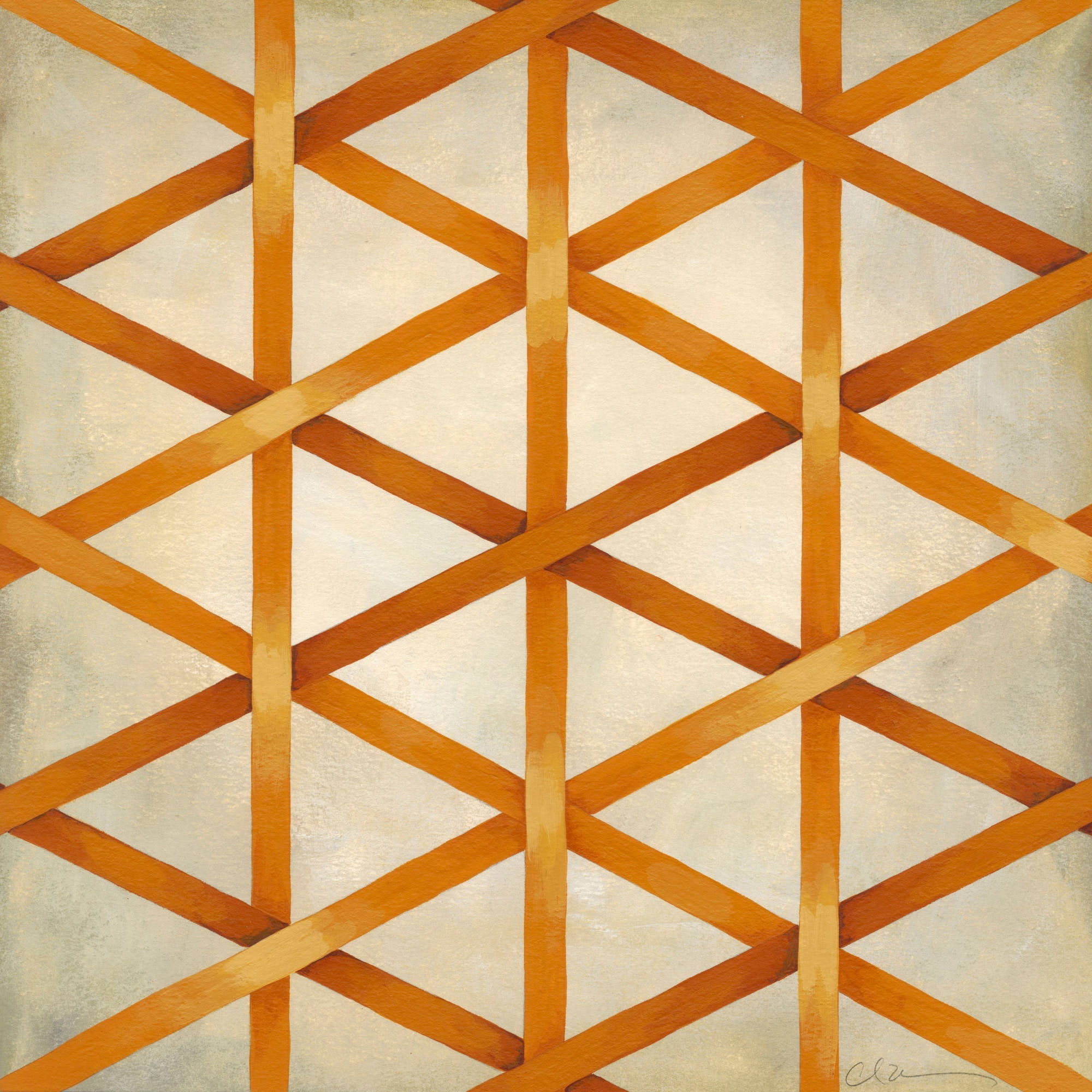 "Woven Symmetry IV" Painting Print on Wrapped Canvas