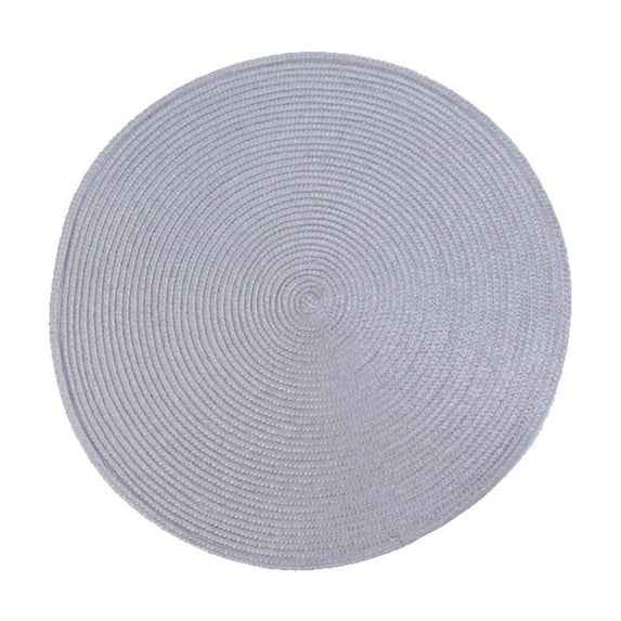 Woven Table Mat 1PC Heat Insulation Pad Waterproof Oil-Proof Round Ramie Fiber Surface Protector for Dining Tables(Multicolored),Ccwuwei