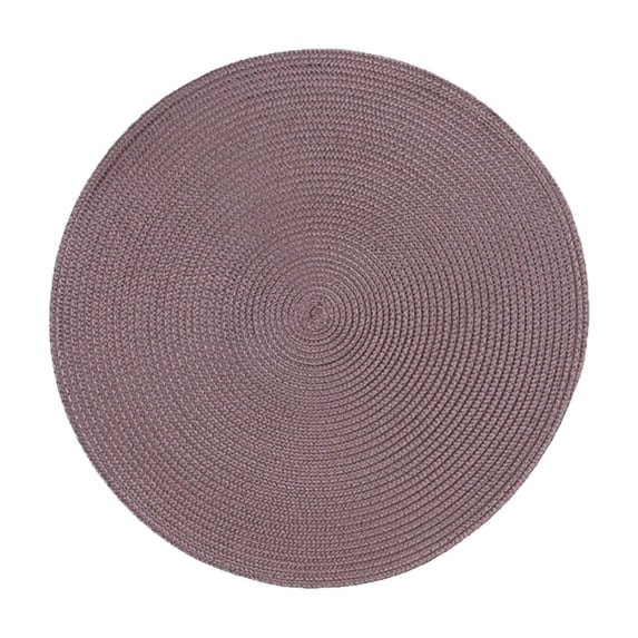 Woven Table Mat Place Mat for Dining, Waterproof Oil Proof Heat Insulation Pad, 38cm Round Decor for Kitchen Restaurant Home Decor