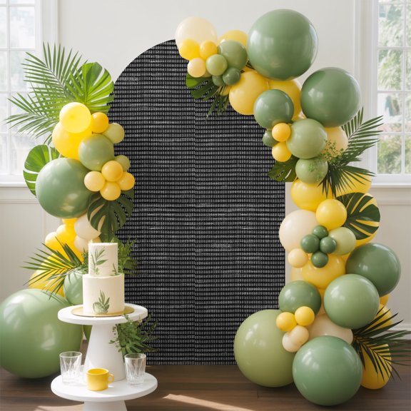 Woven Texture Arch Backdrop Cover, 4FT, Black Straw Weave Check Rustic Farmhouse Spandex Arch Covers Double-Sided Backdrop for Wedding Birthday Party Photo Background Decoration
