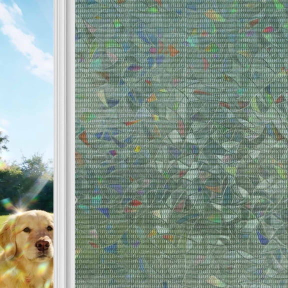 Woven Texture Rainbow Window Privacy Film, Sage Green Straw Weave Check Rustic Farm Stained Glass Window Film, Sun Blocking Glass Clings Static Cling Non Adhesive Door Stickers 17.7 x 39.3 Inches