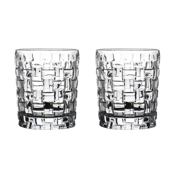 Woven Texture Whiskey Glass, Clear Lead-free Glasses Tumblers for Water, Juice, Milk, Beer, Cocktails, Cold and Hot Drinks