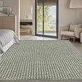 thumbnail image 1 of Woven Textured Washable Area Rug, Non Slip Pet Friendly Rug, Stain Resistant Low Pile Indoor Carpet for Living Room Bedroom Kitchen, Durable Absorbent Non-Shedding Rug for High Traffic Areas, 1 of 5