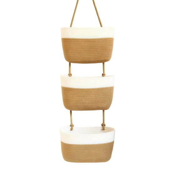 Woven Three Tier Over Door Organizer For Home Textile Storage Space Saving Solution Zip N Store Organizer Storage Containers with Lids for Garage Baby Organizers And Storage Storage Containers for