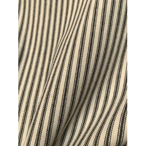 Burlap Fabric Woven Ticking Black - 44 to 45 Inch Wide 100 Cotton Twill Weave Sold by the Yard