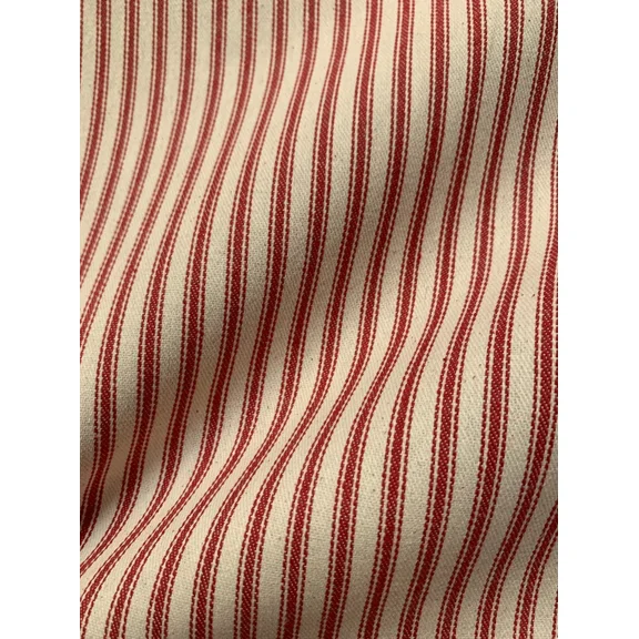 Burlap Fabrics Woven Ticking Red - 44 to 45 Inch Wide 100 Cotton Twill Weave Sold by the Yard
