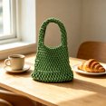 thumbnail image 1 of Woven Tote Bag 13x7.9 Inch Lightweight Cotton Rope Handbag Compact Hollow Woven Purse for Daily Beach Vacation Shopping Casual Use, 1 of 6