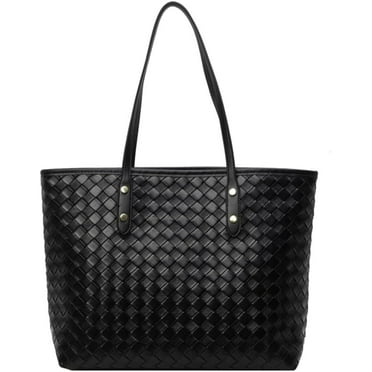 Woven Tote Bag 2024 Leather Woven Shoulder Bag Quilted Everything Tote Bag Woven Purses and Handbags Summer Beach Bag