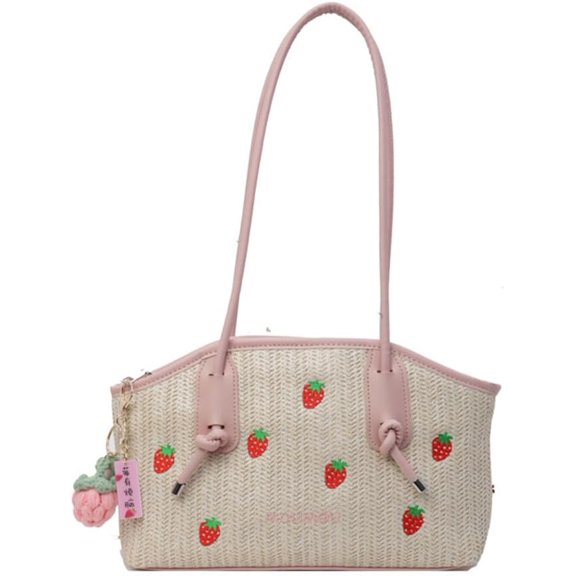 Woven Tote Bag 2024 Leather Woven Shoulder Bag Quilted Everything Tote Bag Woven Purses and Handbags Summer Beach Bag