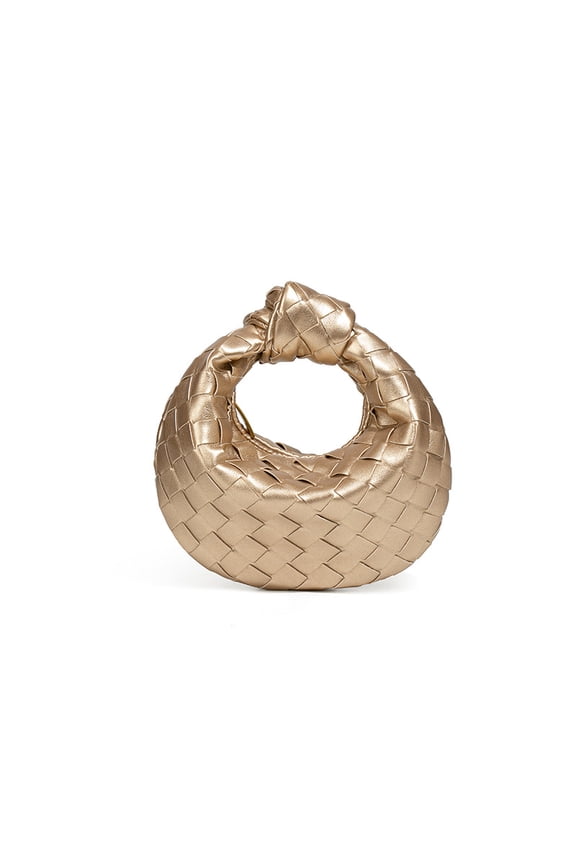 Woven Tote bag for Women Soft Vegan Leather Woven Purse Knotted Small Slouchy Hobo Shoulder Handbags