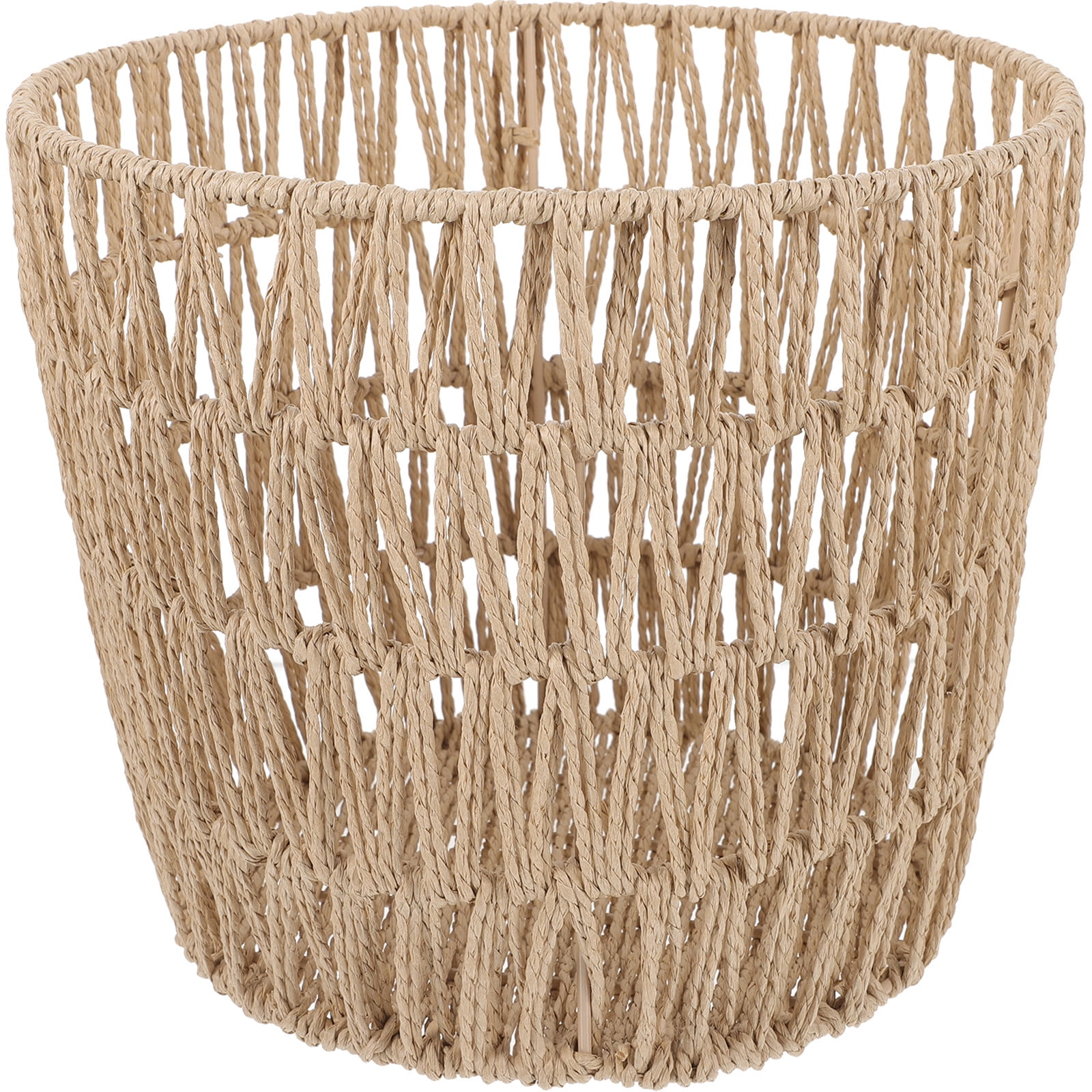 Woven Trash Can Kitchen Waste Paper Storage Basket Bathroom Woven Waste