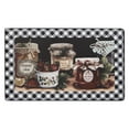 thumbnail image 1 of Woven Trends 18W x 30L Inches Anti-Fatigue Mat, 10mm Thick Cushioned Waterproof Mat for Kitchen Floor, Abstract Printed Non-Slip Kitchen Mat, PVC Material with Textured Standing Mats, Black & White, 1 of 3