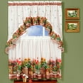 thumbnail image 1 of Woven Trends 3-Piece Kitchen Curtain Set, Floral Kitchen Decor, 58W x 24L Inches Cafe Curtain with Swag and Tier Panel Set, Perfect Window Treatment for Living Room, Bedroom and Kitchen, Multicolor, 1 of 1