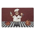 thumbnail image 1 of Woven Trends 30 x 18 Inches Anti-Fatigue Mat, Non-Slip Backing Chef Print Kitchen Mat, Cushioned Waterproof Mat for Kitchen, Perfect Window Treatment for Kitchen with PVC Material, Multi-Color, 1 of 3