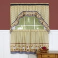 thumbnail image 1 of Woven Trends 3-Pieces Embellished Window Kitchen Curtain Set, Tier Panels and Valance Set, Ruffled Window Cafe Curtains with Swag and Tier Panel Set, Perfect Window Treatment, Multi-Color, 1 of 1