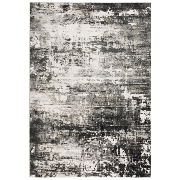 Woven Trends Adonis Area Rug CLA794 Contemporary/Modern Style, Abstract Pattern, Pet & Family Friendly, Living Room, Dining Room, Office, Low Pile Power Loomed Polyester Area Rug in Ivory - 6' x 9'