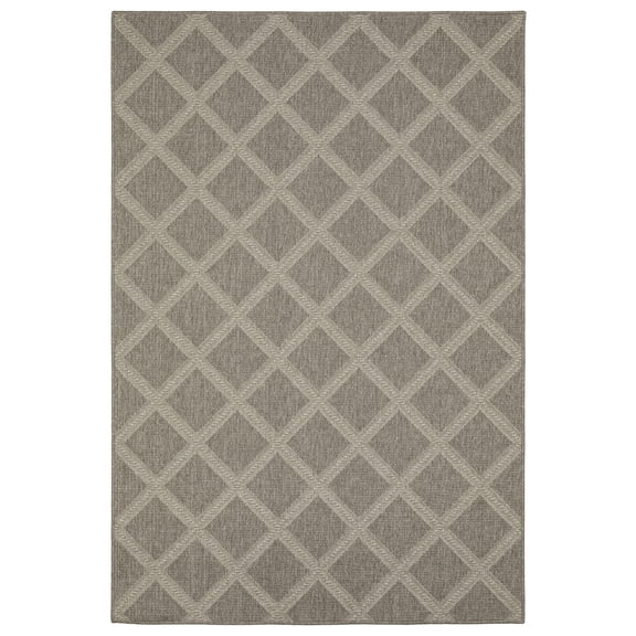 Woven Trends Aico Collection Area Rug CA02N Casual Grey/Light Grey - 3' X 5' - Rectangle Durable Soft Pile Spot Clean Polypropylene Machine Made Area Rug