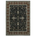 thumbnail image 1 of Woven Trends Aria - VI05A -Traditional Style, Oriental  Pattern, Stain Resitant, Living Room, Dining Room, Office, Low Pile Polyester Area Rug in Navy - 8' x 11', 1 of 3