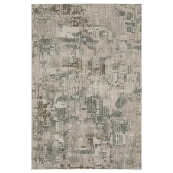 Woven Trends Athens - MAL03 - Contemporary Style, Distressed Abstract Pattern, Stain Resistant & Pet Friendly, Living Room, Dining Room, Office, High Pile Polyester Area Rug in Beige - 8' x 11'