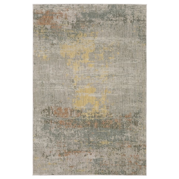 Woven Trends Athens - MAL05 - Modern Style, Distressed Abstract Pattern, Stain Resistant & Pet Friendly, Living Room, Dining Room, Office, High Pile Polyester Area Rug in Grey - 6' x 9'
