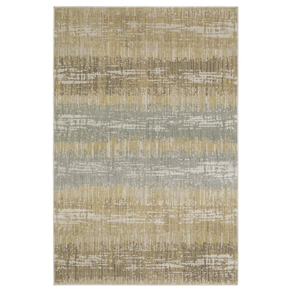 Woven Trends Athens - MAL06 - Contemporary Style, Abstract Pattern, Stain Resistant & Pet Friendly, Living Room, Dining Room, Office, High Pile Polyester Area Rug in Gold - 10' x 13'