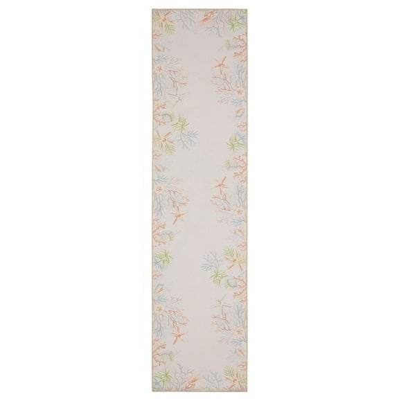 Woven Trends Breezora Area Rug - CH06G - Arts & Crafts or Mission Style, Border Pattern, Living Room, Hallway, Entryway, Kitchen, Washable Polyester Rug Beige - 2' x 8'