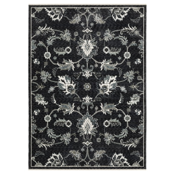 Woven Trends Bristol Area Rug - ECH05 - 2' X 8' - in Blue - Modern Industrial Style, Stain Resistant, Family and Pet Friendly, Family, Dining, Living Room Rug