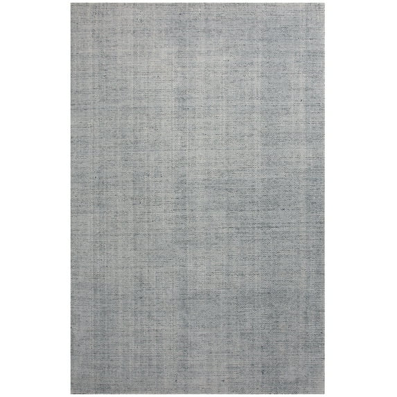 Woven Trends Colin Area Rug RMI676 Transitional Style, Solid Pattern, Pet & Family Friendly, Living Room, Dining Room, Office, Low Pile Hand Made Wool Area Rug in Blue - 8' x 10'
