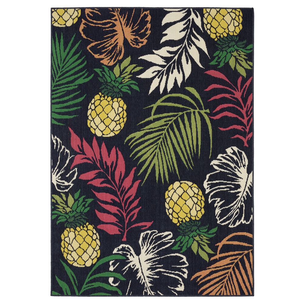 Polypropylene Rug Patterns Woven Trends Compello - HAV07 - Tropical Style, Floral Pattern, Living ...