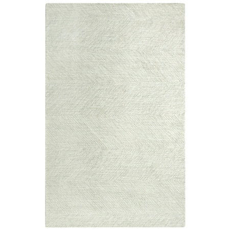 Woven Trends Daphne Area Rug ETC105 Transitional Style, Geometric Pattern, Pet & Family Friendly, Living Room, Dining Room, Office, Low Pile Hand Made Wool Area Rug in Grey - 8' x 11'