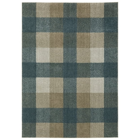 Woven Trends Elton Farmhouse Rug 5093X in Teal Rectangle 7' 10" X 10 ' 9"