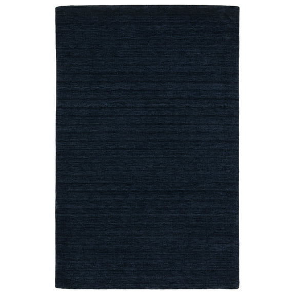 Woven Trends Eniston II Collection Hand-Made Wool Area Rug 27119 - 8' X 10' - Blue - Classic Casual Style, Hand-Made Wool Rugs, Bedroom, Office Non-Slip Low-Pile Spot Clean Area Rug