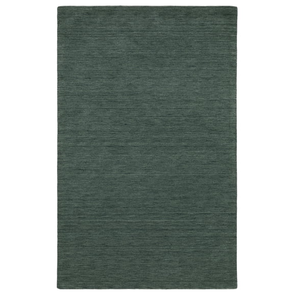 Woven Trends Eniston II Collection Hand-Made Wool Area Rug 27121 - 6' X  9' - Solid Teal Blue - Classic Casual Style, Hand-Made Wool Rugs, Bedroom, Office Non-Slip Low-Pile Spot Clean Area Rug