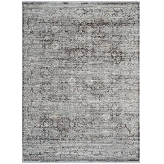 Woven Trends Eurans Area Rug 600 61175 Silverton Grey, 8' x 11' Modern Transitional Design, Machine-Made Polypropylene Rug, Soft Durable Low-Pile for Living Room, Bedroom & Dining Floor Carpet