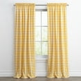thumbnail image 1 of Woven Trends Farmhouse Curtains, Buffalo Plaid Drapes, Classic Country Plaid Gingham Checkered Design, Farmhouse Decor, Window Curtain Treatments 42" x 84" Single Panel, Yellow, 1 of 7