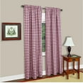 thumbnail image 1 of Woven Trends Farmhouse Curtains, Buffalo Plaid Drapes, Classic Country Plaid Gingham Checkered Design, Farmhouse Decor, Window Curtain Treatments 42" x 84" Single Panel, Burgundy, 1 of 6