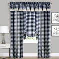 thumbnail image 1 of Woven Trends Farmhouse Curtains Kitchen Décor, Buffalo Plaid Valance, Classic Country Plaid Gingham Checkered Design, Farmhouse Décor, Window Curtain Treatments (Navy, 42" W x 84" H Panel), 1 of 7
