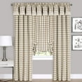 thumbnail image 1 of Woven Trends Farmhouse Curtains Kitchen Décor, Buffalo Plaid Valance, Classic Country Plaid Gingham Checkered Design, Farmhouse Décor, Window Curtain Treatments (Taupe, 42" W x 84" H Panel), 1 of 7