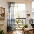 thumbnail image 1 of Woven Trends Farmhouse Curtains,Rural Style Curtain 23"x55" Classic Country Plaid Gingham Checkered Design Machine Washable for Living Room Bedroom Balcony Modern Home Decor, 1 of 6