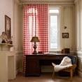 thumbnail image 1 of Woven Trends Farmhouse Curtains,Rural Style Curtain 23"x55" Classic Country Plaid Gingham Checkered Design Machine Washable for Living Room Bedroom Balcony Modern Home Decor, 1 of 1