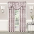 thumbnail image 1 of Woven Trends Floral Design Light Filtering Curtains and Valance Set, 52 x 63 inches Rod Pocket 2 Panel Semi Sheer Curtains, Window Curtain Toppers for Living Room, Bedroom Decor, Light Pink, 1 of 4