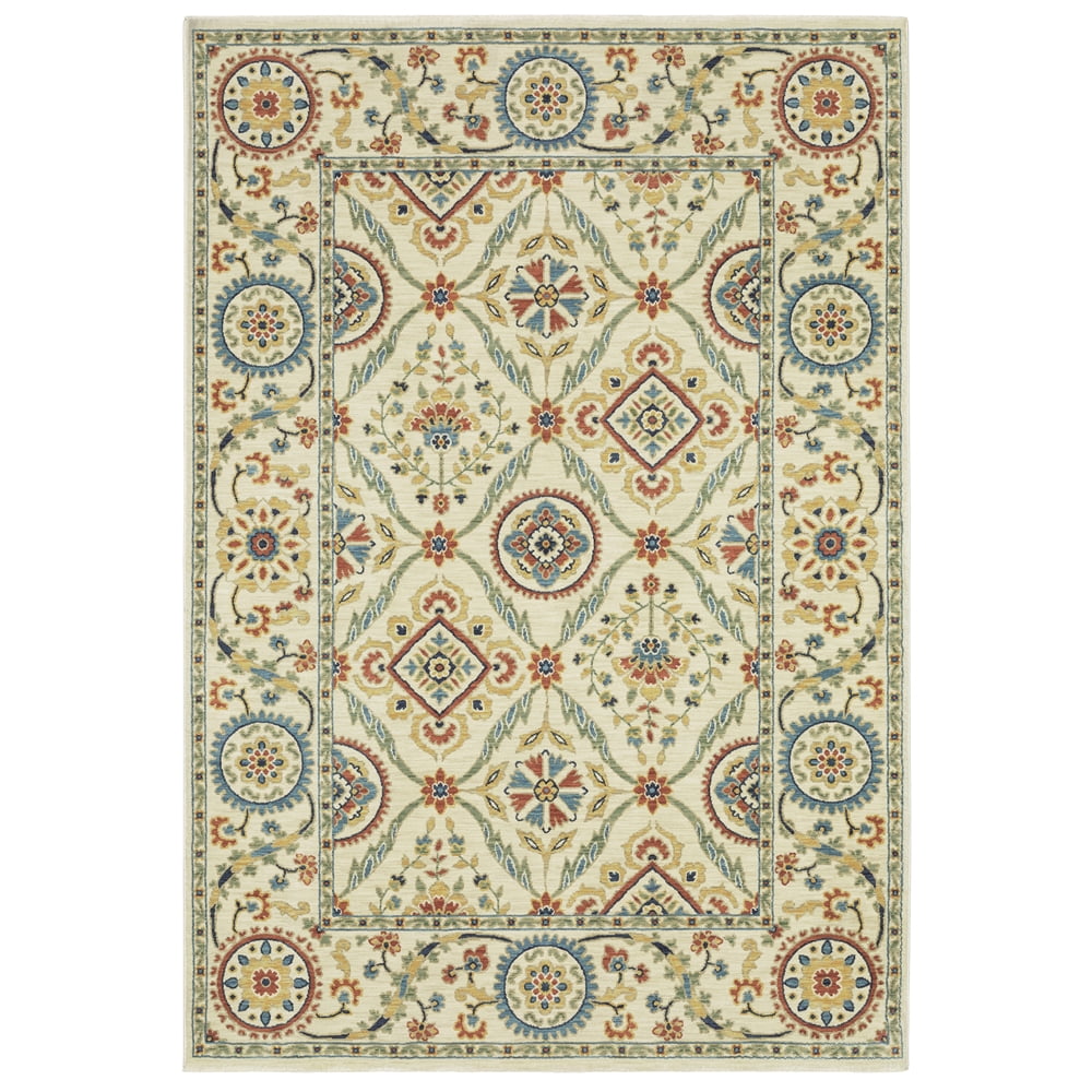 Polyprop Traditional Rug Woven Trends Flormap FR07A - Traditional Folk-Art Flair Persian Floral ...