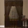 thumbnail image 1 of Woven Trends Halley 6 Piece Window Curtain Set, Victorian Style Curtains 84 Inches Long, Window In A Bag Curtain and Valance Set for Living Room and Bedroom, Rod Pocket 56" x 84", Brown, 1 of 1
