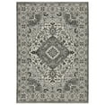 thumbnail image 1 of Woven Trends Hamberlain - CH10L - Transitional Casual Style, Medallion Pattern, Living Room, Hallway, Entryway, Kitchen, Office, Family and Pet Friendly Polyester Area Rug Grey - 6' X 9', 1 of 3