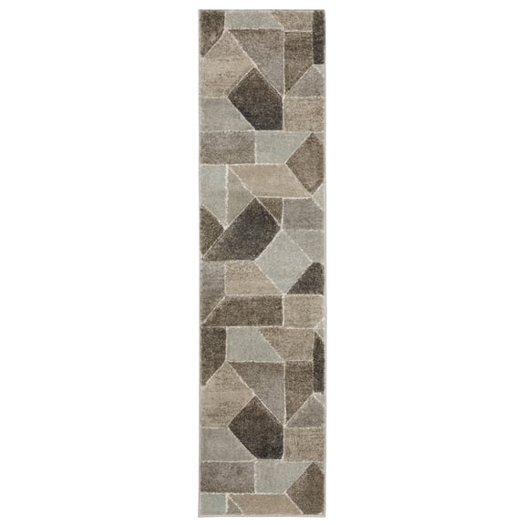 Woven Trends Jasper Area Rug - 2' X 8' - in Multi - Modern Style, Stain Resistant, Medium Pile, Family and Pet Friendly, Dining, Living Room Rug