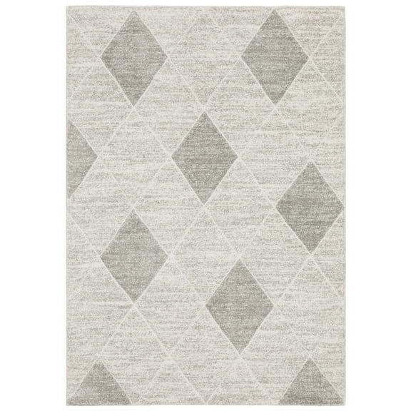 Woven Trends Jasper Area Rug - 3' X 5' - in Grey  - Modern Style, Stain Resistant, Medium Pile, Family and Pet Friendly, Dining, Living Room Rug