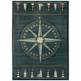 thumbnail image 1 of Woven Trends Kontures Area Rug 510 24966 Compass Rose Coastal Blue - 2' x 3' Modern Machine-Made Polypropylene Blend, Low-Pile Durable Soft for Living Room, Bedroom, Entryway, Floor Carpet, 1 of 1