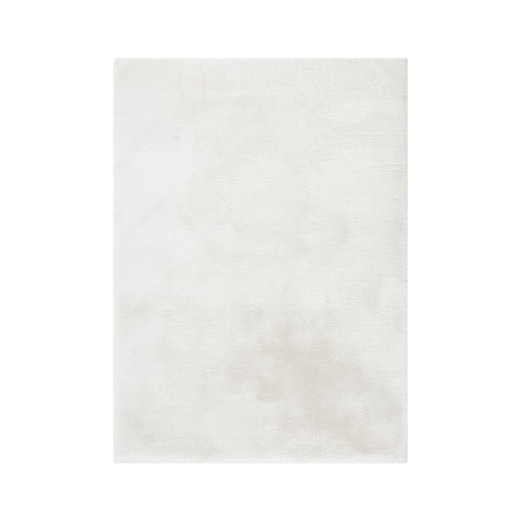 Woven Trends Mavish Solid Area Rug 150 25199 Plush White, 4' x 6' Ultra-Soft Modern Designs Cozy Warmth for Living Room, Bedroom & Nursery High-Pile Comfort, Durable, Easy-Care, Non-Shedding Carpet