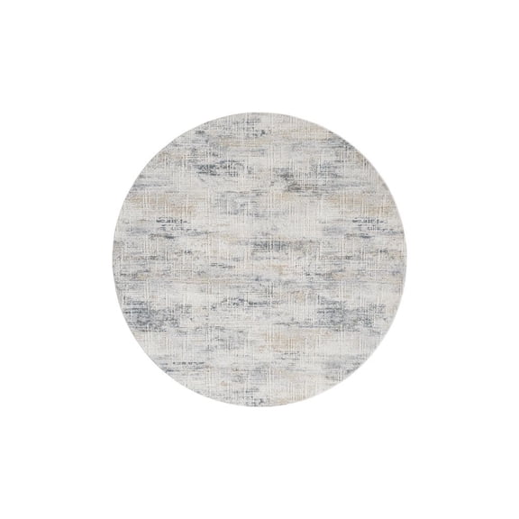 Woven Trends Mexington 720 95004 Lady Grey, 8' x 8' Round Area Rug Traditional & Transitional Vintage Medallion & Ornamental Durable Polyester Soft, Fade-Resistant, Easy-Care Floor Carpet for Home