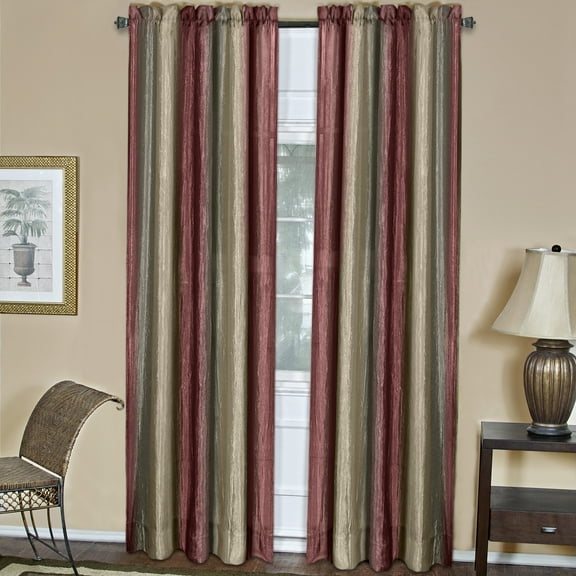 Woven Trends Ombre Window Curtains, Modern Semi-Sheer Window Curtain Drape Single Panel, Living Room, Bedroom Curtains and Backdrop Curtain 50" x 63" Single Panel, Burgundy